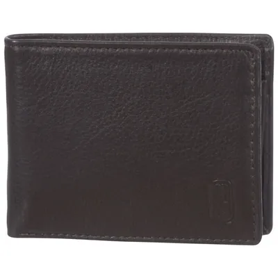 Portefeuille à deux compartiments en cuir Winston de Club Rochelier - Brun (CRP352)