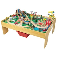 KidKraft EZ Assembly Adventure Town Railway Train Set & Table