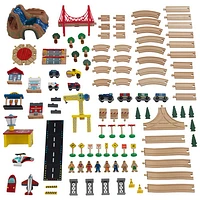 KidKraft EZ Assembly Adventure Town Railway Train Set & Table