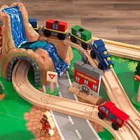 KidKraft EZ Assembly Adventure Town Railway Train Set & Table