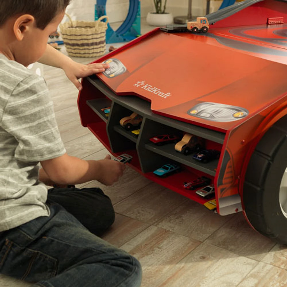 KidKraft Speedway Play N Store Activity Table - Red