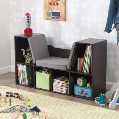 KidKraft Bookcase with Reading Nook - Espresso