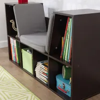 KidKraft Bookcase with Reading Nook - Espresso