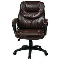 Fauteuil de bureau en similicuir WorkSmart d'Office Star - Chocolat