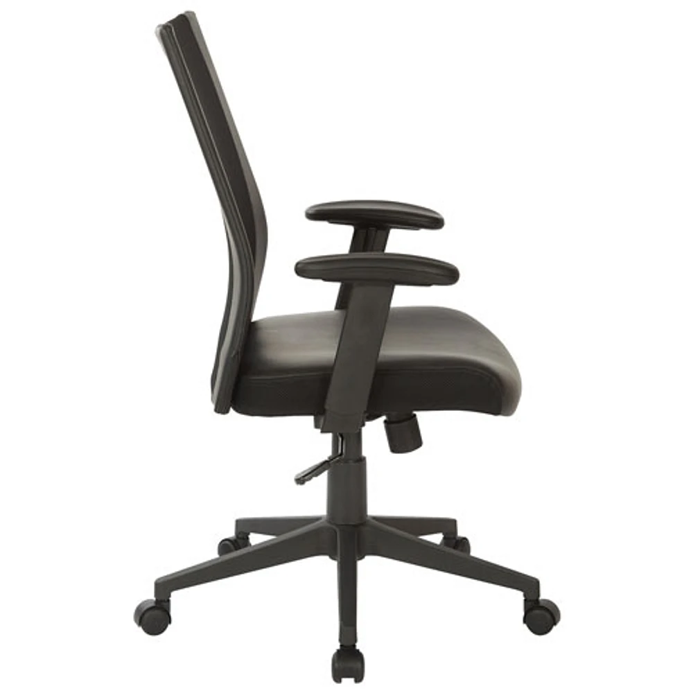 Office Star WorkSmart Vinyl Task Chair - Black