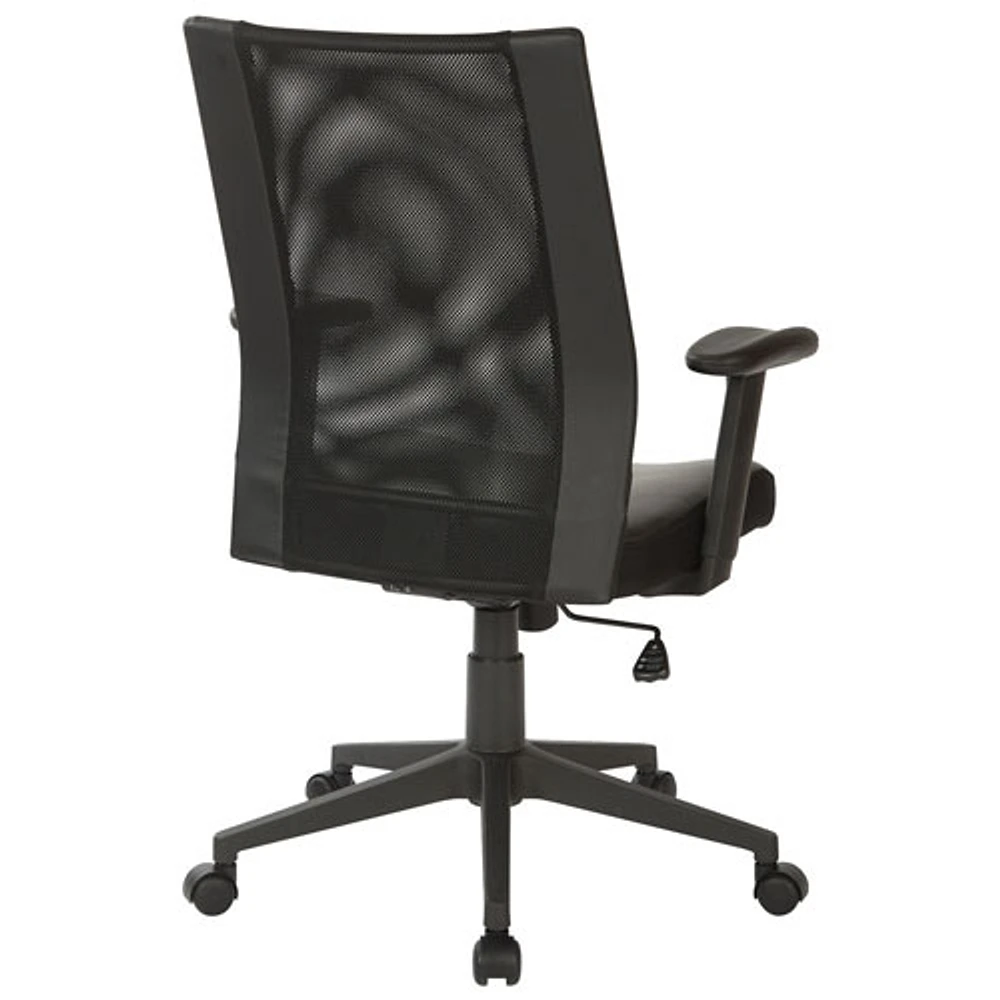 Office Star WorkSmart Vinyl Task Chair - Black