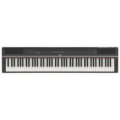 Yamaha P-125A 88-Key Weighted Hammer Action Digital Piano with Power Supply & Sustain Pedal - Black