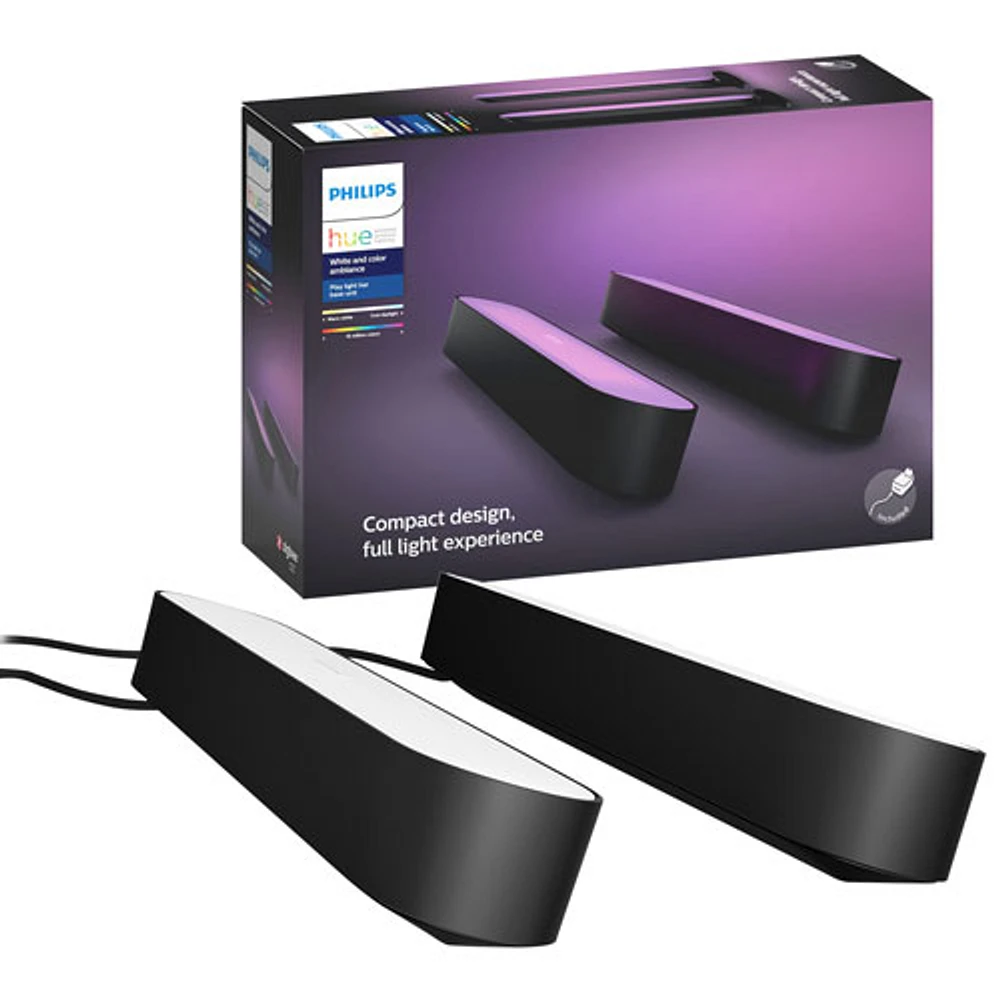 Philips Hue Play Smart LED Light Bar Kit - 2 Pack - Black