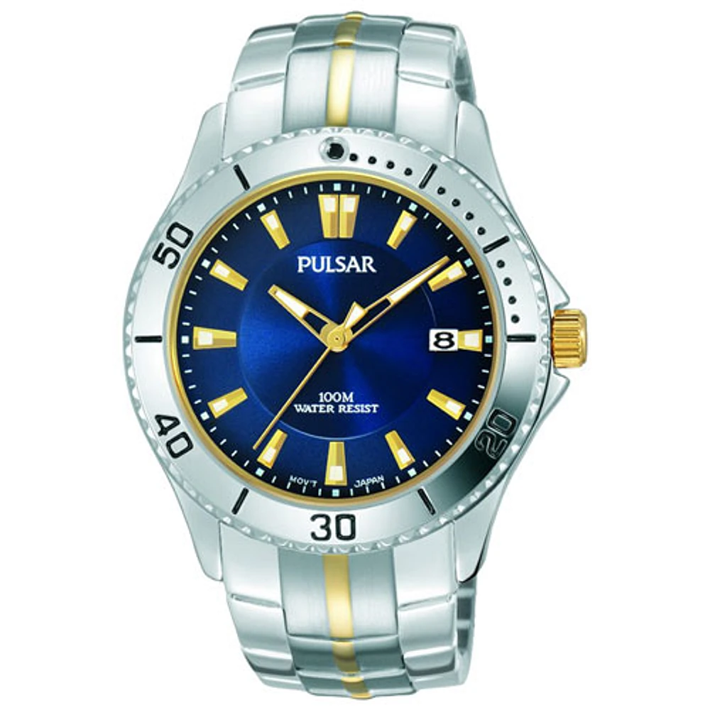 Pulsar 41.5mm Men's Sport Watch - Gold/Blue/Silver