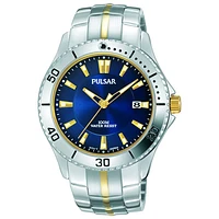 Pulsar 41.5mm Men's Sport Watch - Gold/Blue/Silver