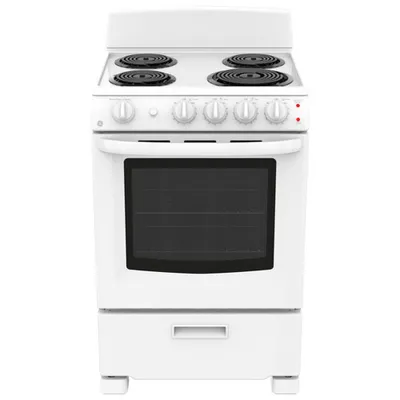 GE 24" 2.9 Cu. Ft. Freestanding Coil Top Electric Range (JCAS300DMWW) - White