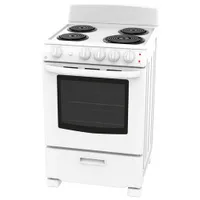 GE 24" 2.9 Cu. Ft. Freestanding Coil Top Electric Range (JCAS300DMWW) - White