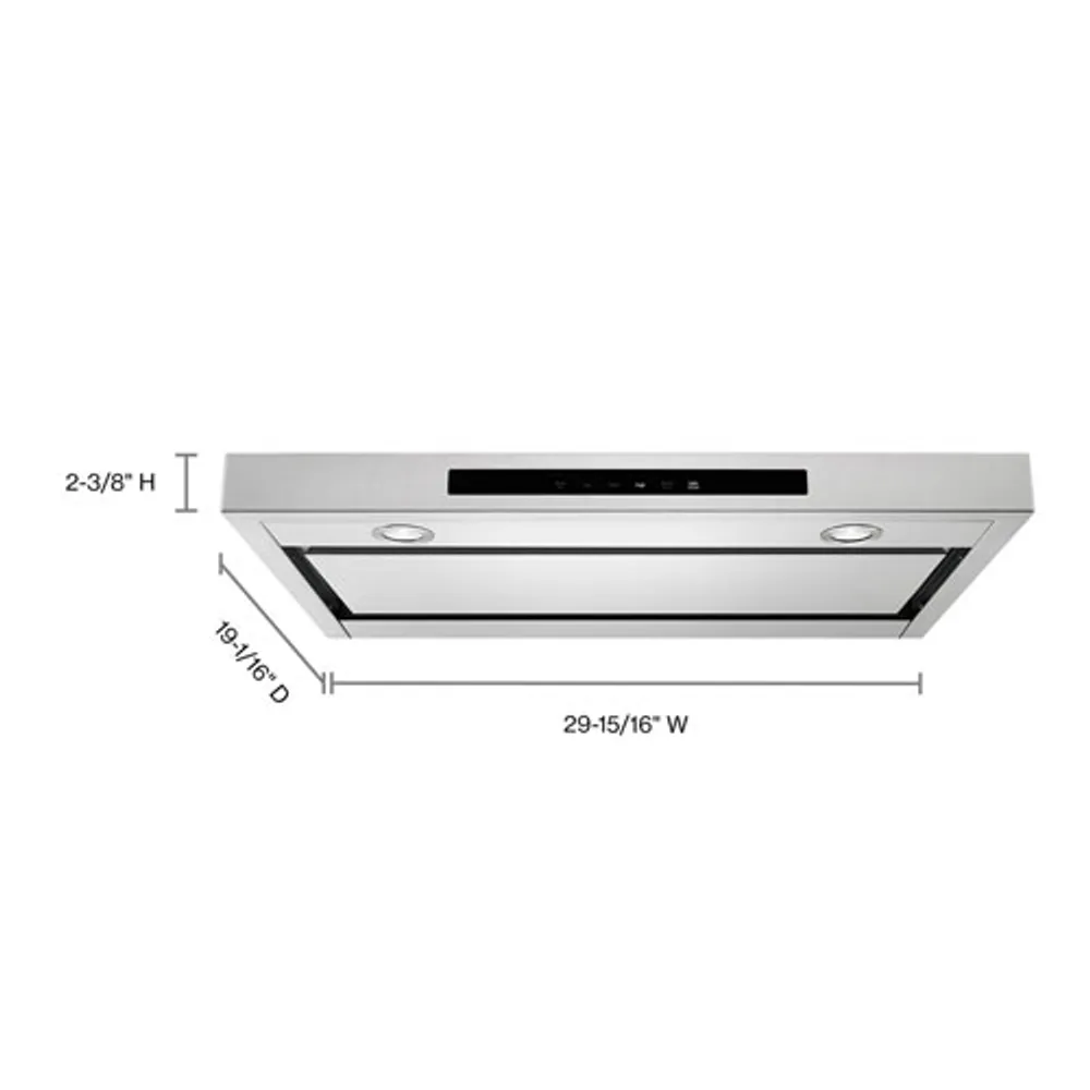 KitchenAid 30" Under Cabinet Range Hood (KVUB400GSS) - Stainless Steel