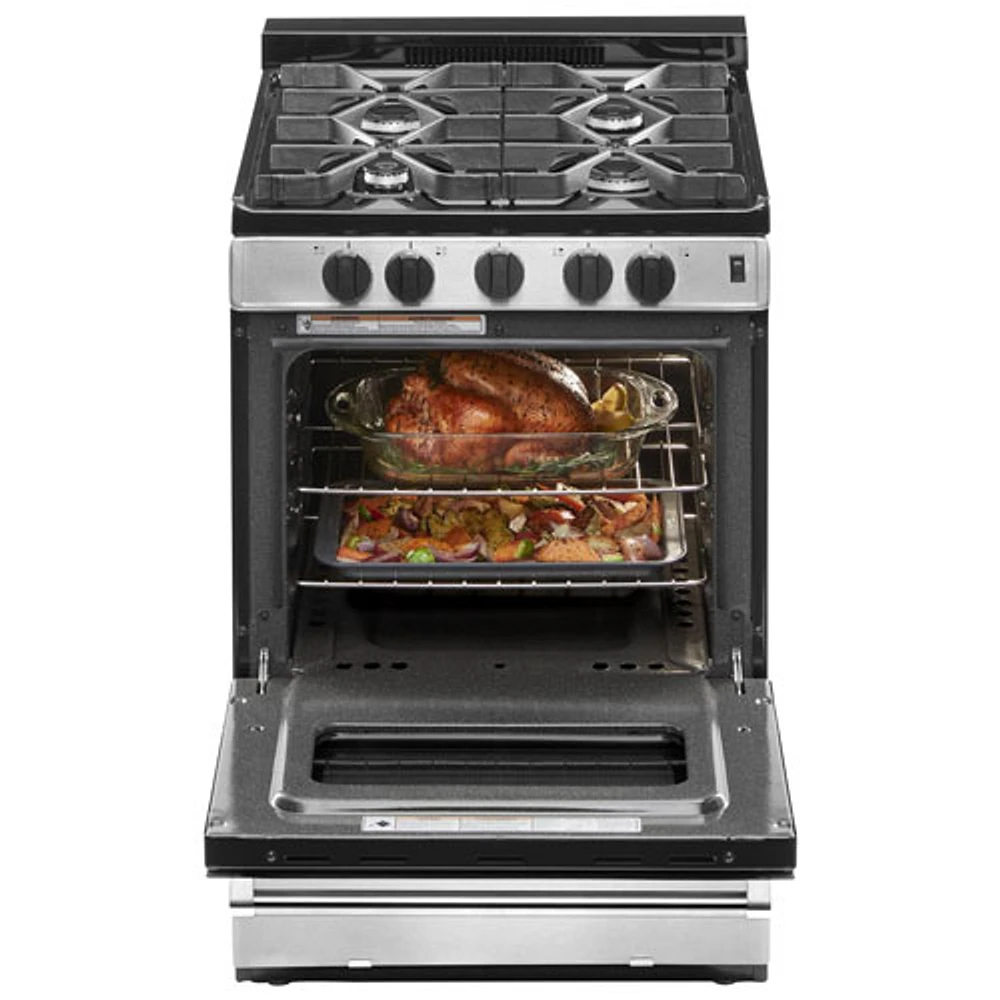 Whirlpool 24" 3.0 Cu. Ft. Self-Clean Freestanding Gas Range (WFG500M4HS) - Stainless Steel