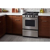 Whirlpool 24" 3.0 Cu. Ft. Self-Clean Freestanding Gas Range (WFG500M4HS) - Stainless Steel