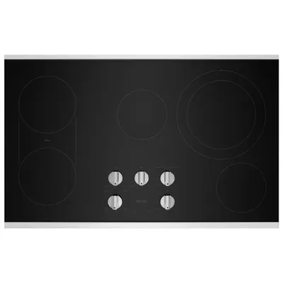 Surface de cuisson électrique lisse 36 po à 5 éléments de Maytag (MEC8836HS) - Acier inoxydable