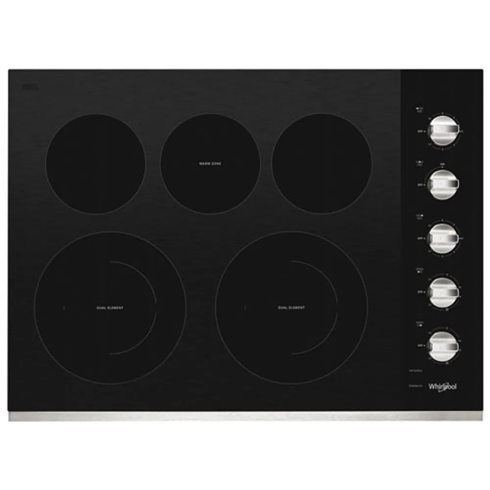Whirlpool 30" 5-Element Electric Cooktop (WCE77US0HS) - Stainless Steel