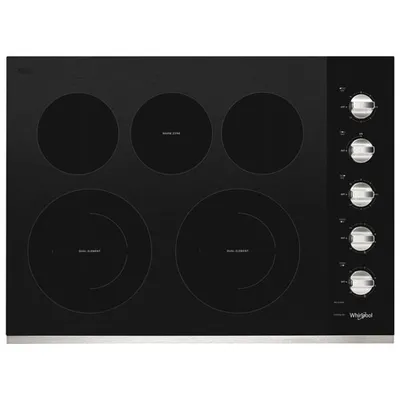 Whirlpool 30" 5-Element Electric Cooktop (WCE77US0HS) - Stainless Steel