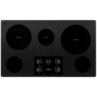 Whirlpool 36" 5-Element Electric Cooktop (WCE77US6HB) - Black