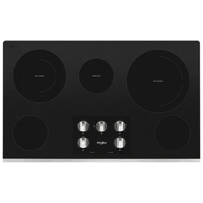 Whirlpool 36" 5-Element Electric Cooktop (WCE77US6HS) - Stainless Steel