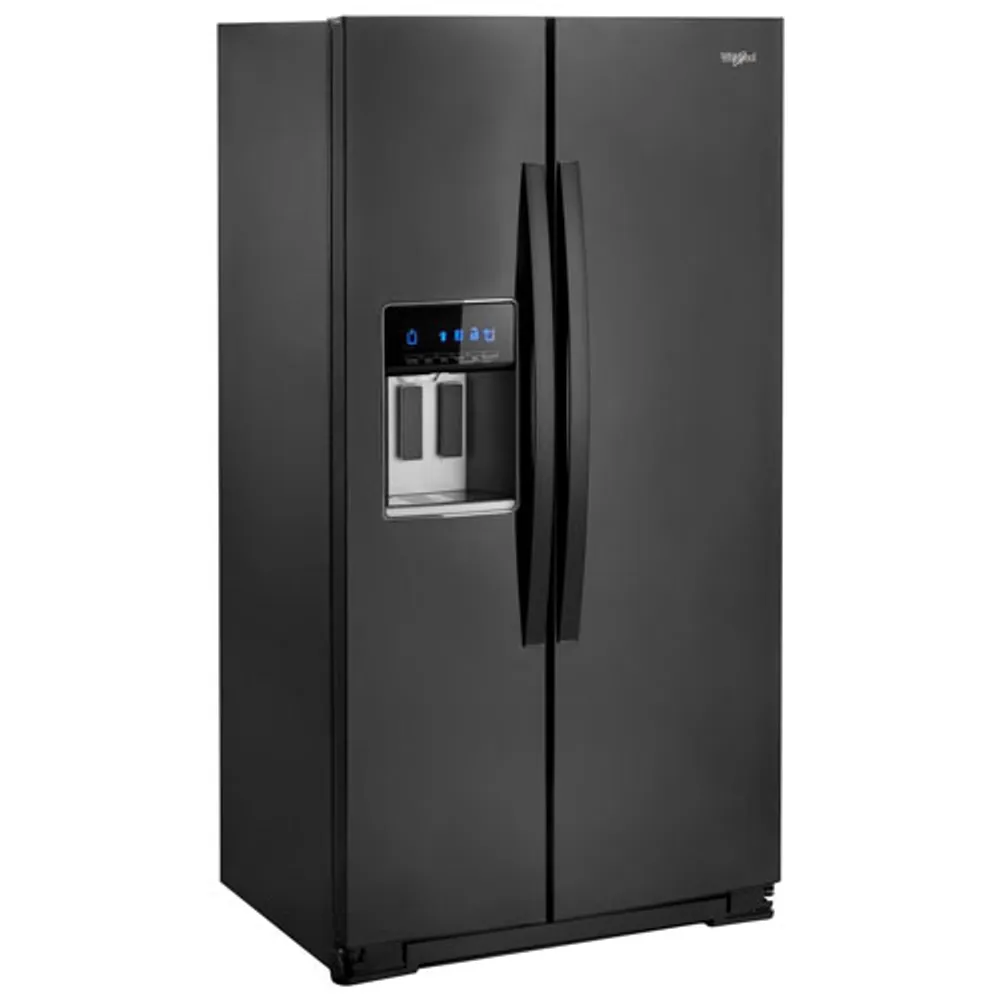 Whirlpool 36" 20.6 Cu. Ft. Counter-Depth Side-By-Side Refrigerator w/ Ice Dispenser (WRS571CIHB) - Black