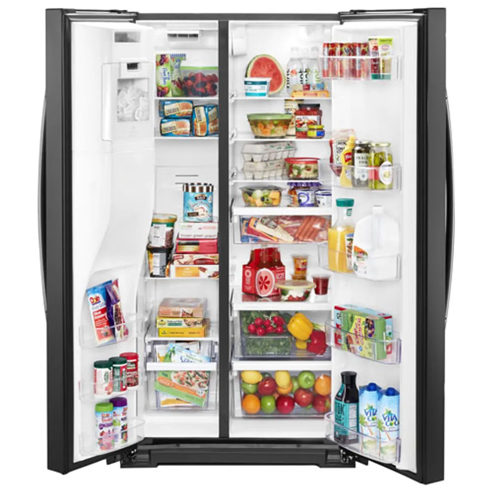 Whirlpool 36" 20.6 Cu. Ft. Counter-Depth Side-By-Side Refrigerator w/ Ice Dispenser (WRS571CIHB) - Black