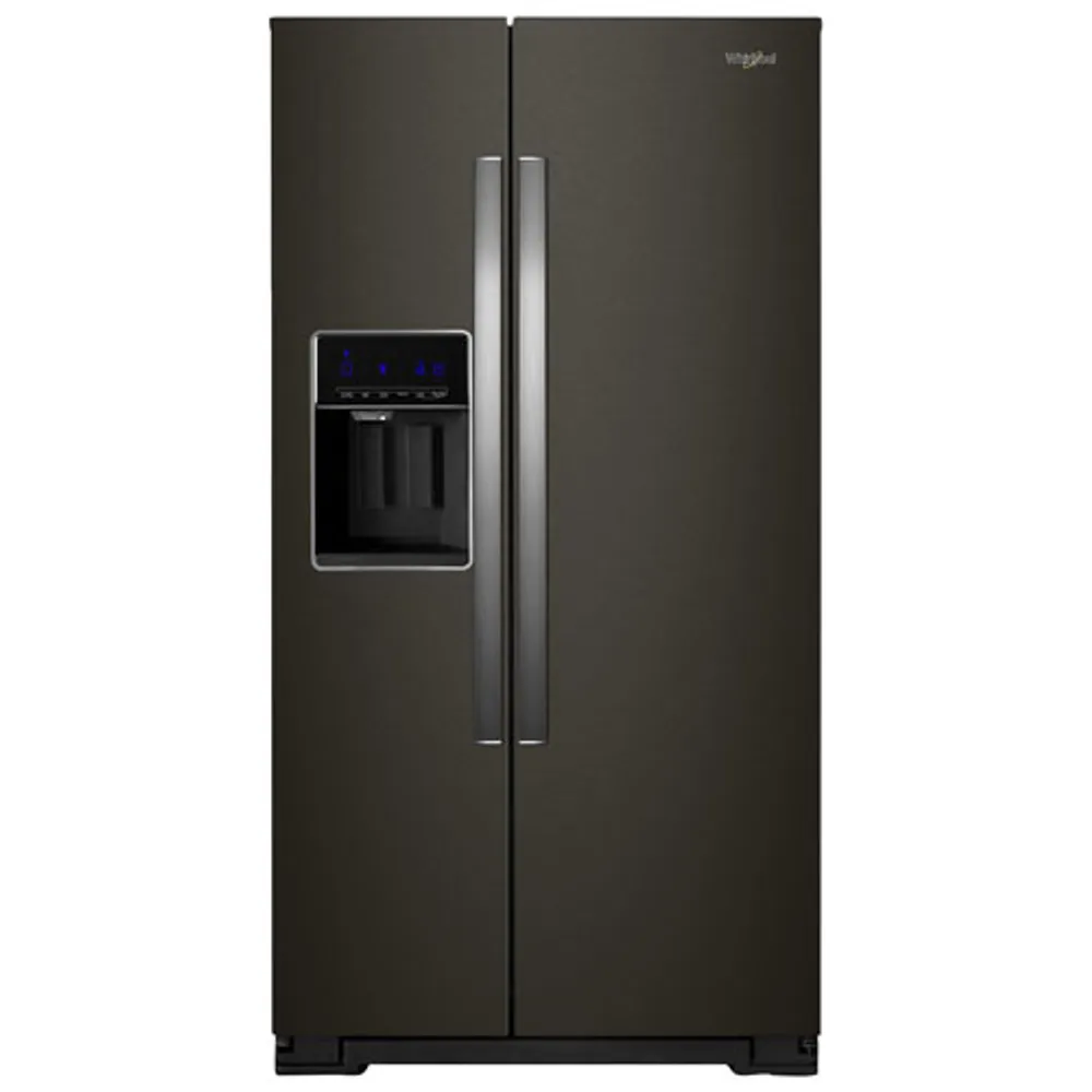 Whirlpool 36" 20.6 Cu. Ft. Counter-Depth Side-By-Side Refrigerator w/ Ice Dispenser (WRS571CIHV) - Black Stainless