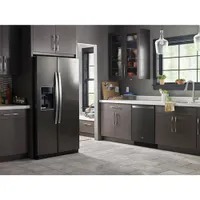 Whirlpool 36" 20.6 Cu. Ft. Counter-Depth Side-By-Side Refrigerator w/ Ice Dispenser (WRS571CIHV) - Black Stainless