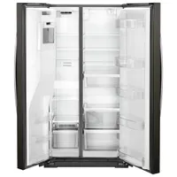 Whirlpool 36" 20.6 Cu. Ft. Counter-Depth Side-By-Side Refrigerator w/ Ice Dispenser (WRS571CIHV) - Black Stainless