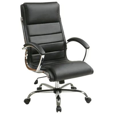 Fauteuil de direction en similicuir FL de Work Smart - Noir