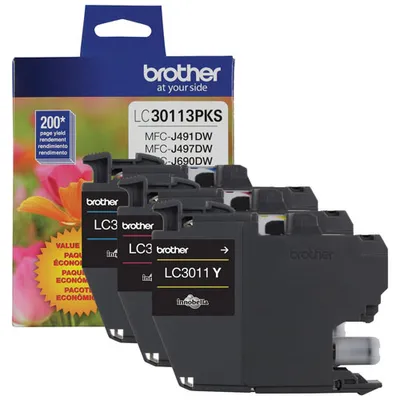 Brother Colour Ink (LC30113PKS) - 3 Pack