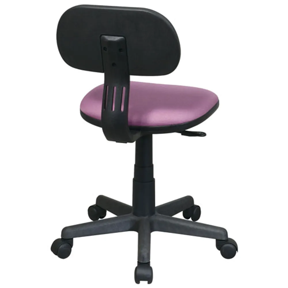 OSP Designs 499 Low-Back Polyester Task Chair - Purple