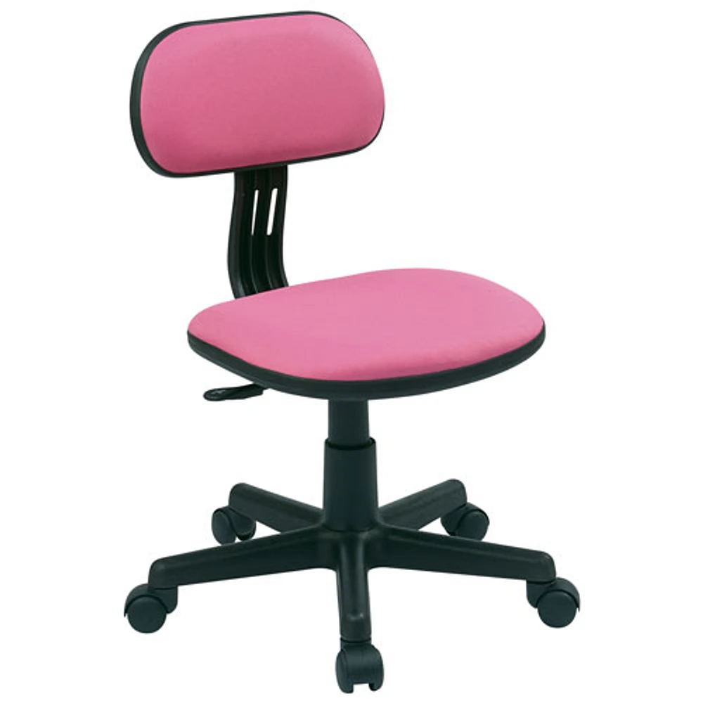 OSP Designs 499 Low-Back Polyester Student Task Chair - Pink