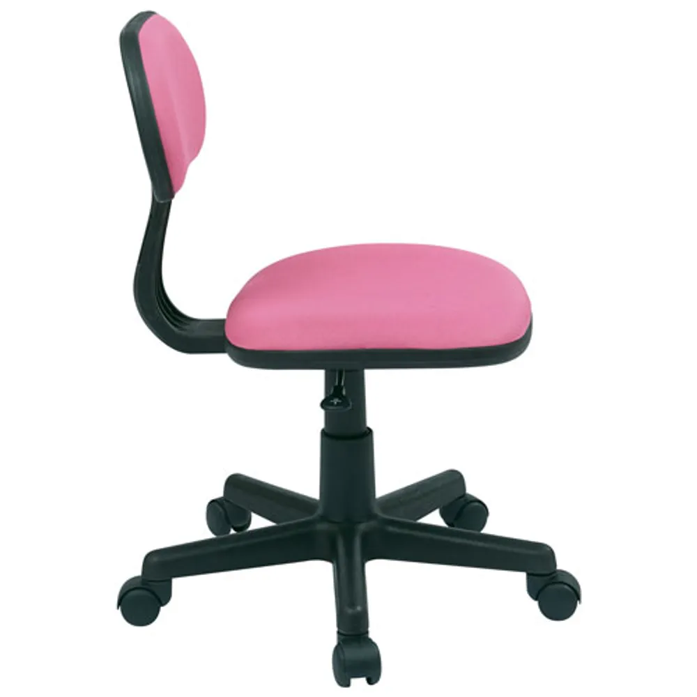 OSP Designs 499 Low-Back Polyester Student Task Chair - Pink