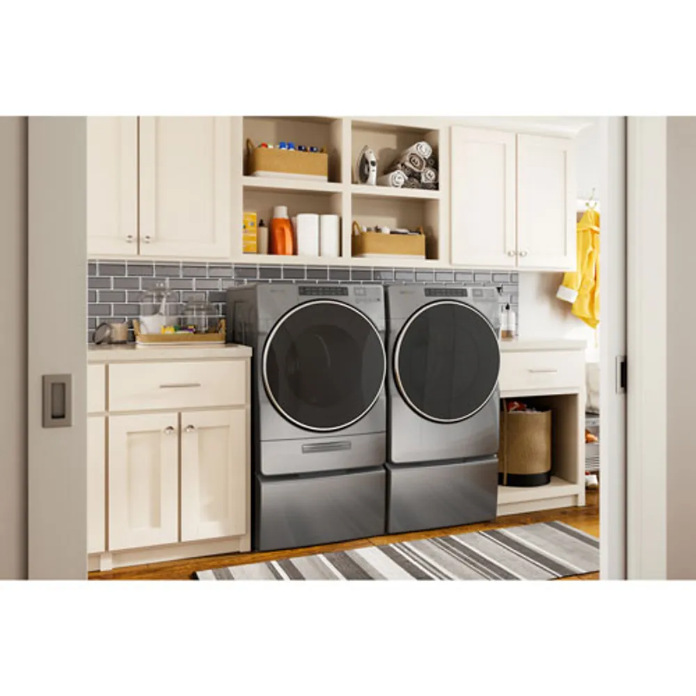 Whirlpool 7.4 Cu. Ft. Electric Steam Dryer (YWED6620HC) - Chrome Shadow