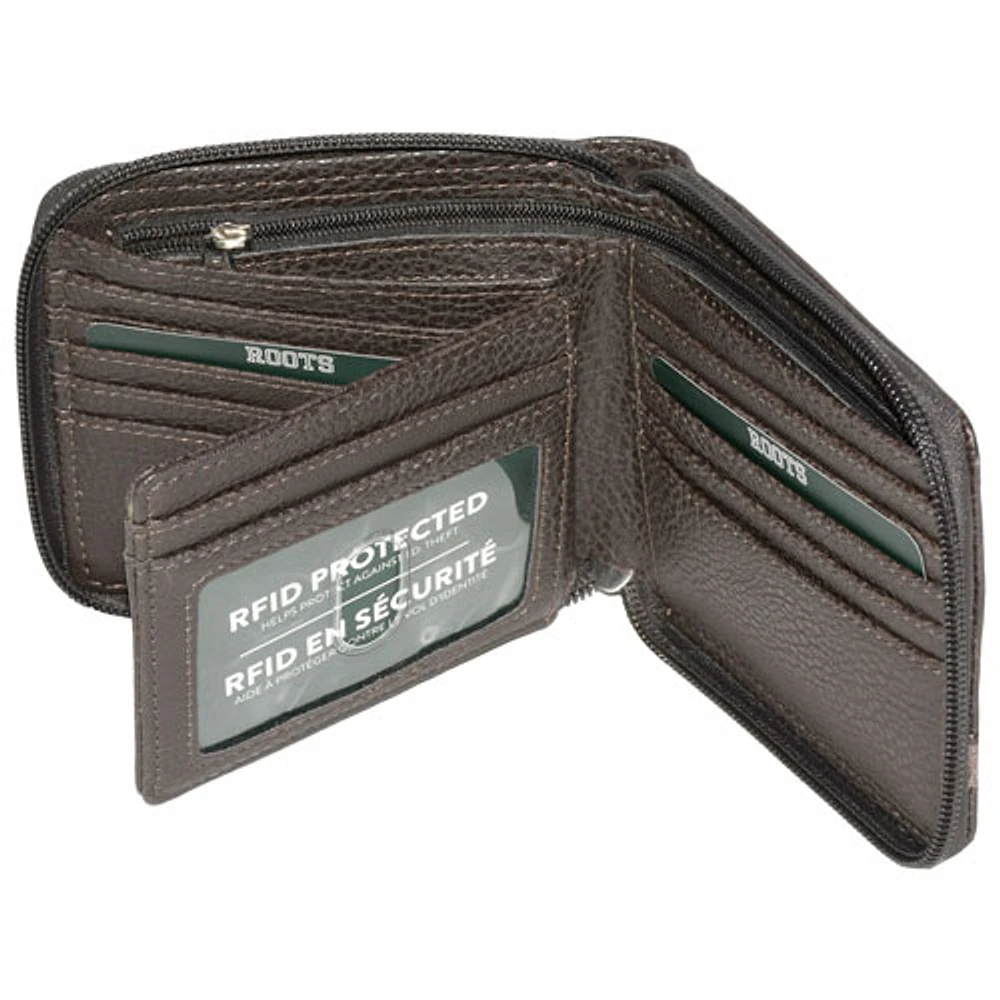 Roots Roughing It RFID Bi-fold Wallet - Brown