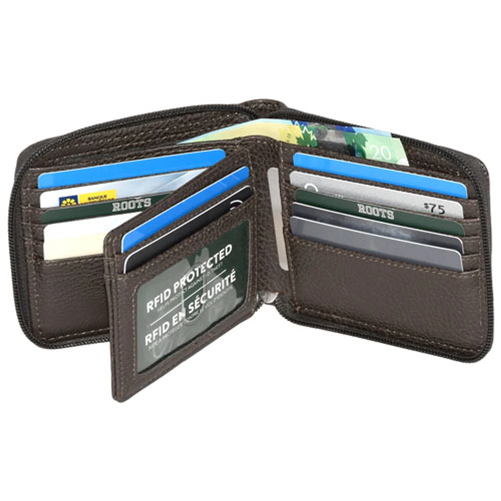 Roots Roughing It RFID Bi-fold Wallet - Brown