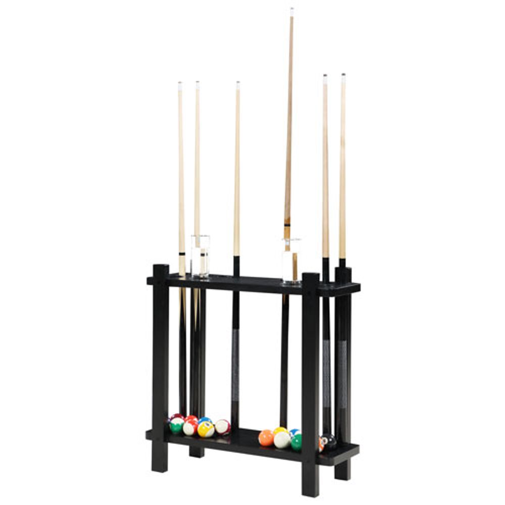 Hathaway Billiard Cue Rack - Black