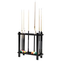 Hathaway Billiard Cue Rack - Black