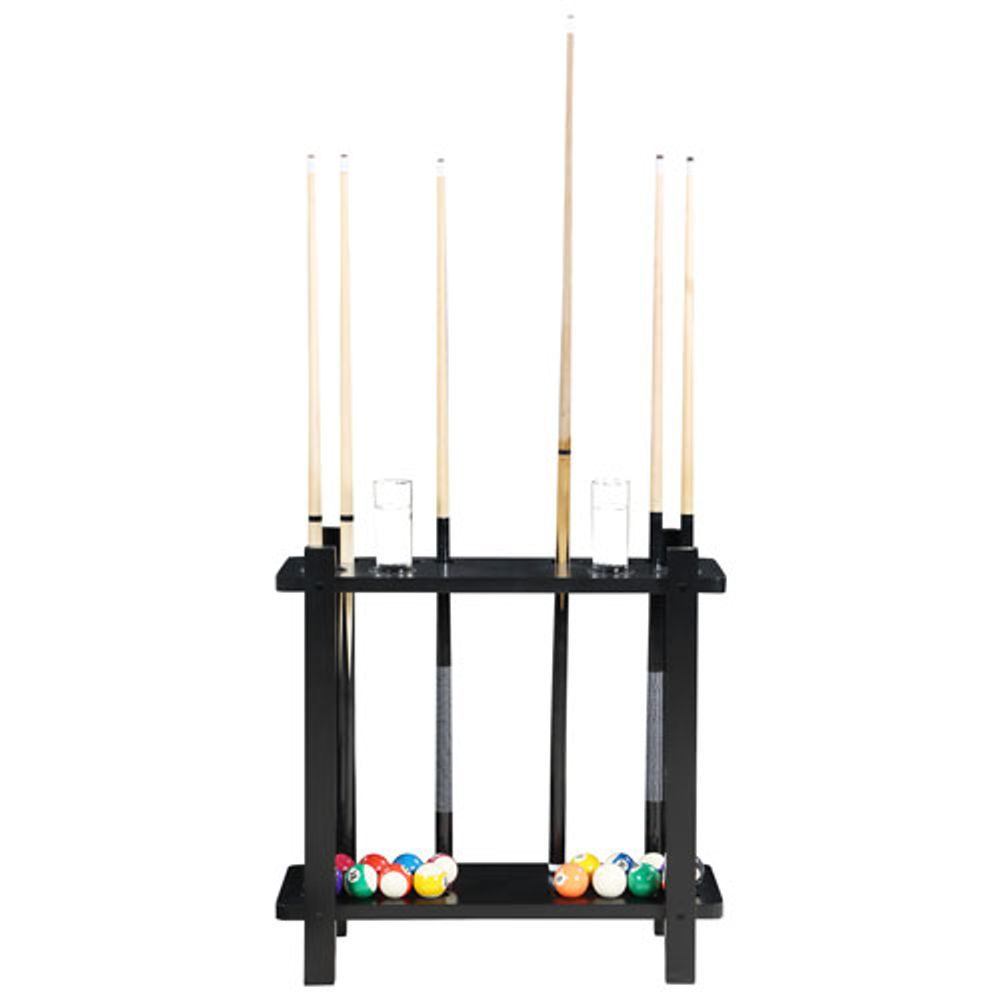 Hathaway Billiard Cue Rack - Black