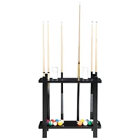 Hathaway Billiard Cue Rack - Black