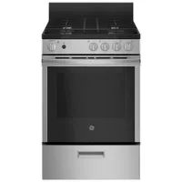 GE 24" 2.9 Cu. Ft. Free-Standing Gas Range (JCGAS640RMSS) - Stainless Steel