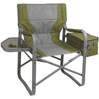 Coleman Folding Outdoor Director XL Camping Chair with Side Tray - Green/Grey