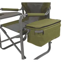 Coleman Folding Outdoor Director XL Camping Chair with Side Tray - Green/Grey