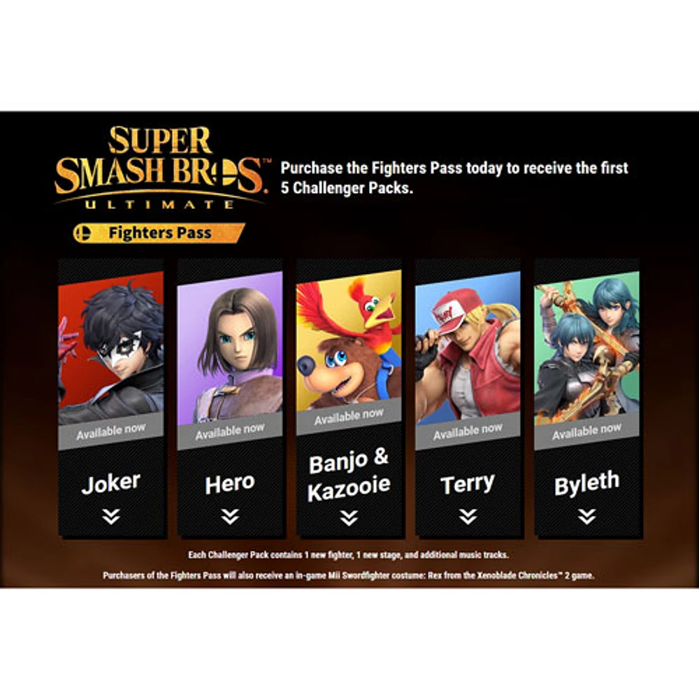 Super Smash Bros Ultimate with Fighters Pass (Switch) - Téléchargement numérique