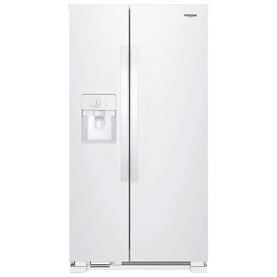 Réfrigérateur côte à côte 21,2 pi³ 33,1 po de Whirlpool (WRS321SDHW) - Blanc - BO - Endommagé