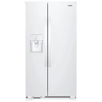 Réfrigérateur côte à côte 21,2 pi³ 33,1 po de Whirlpool (WRS321SDHW) - Blanc - BO - Endommagé