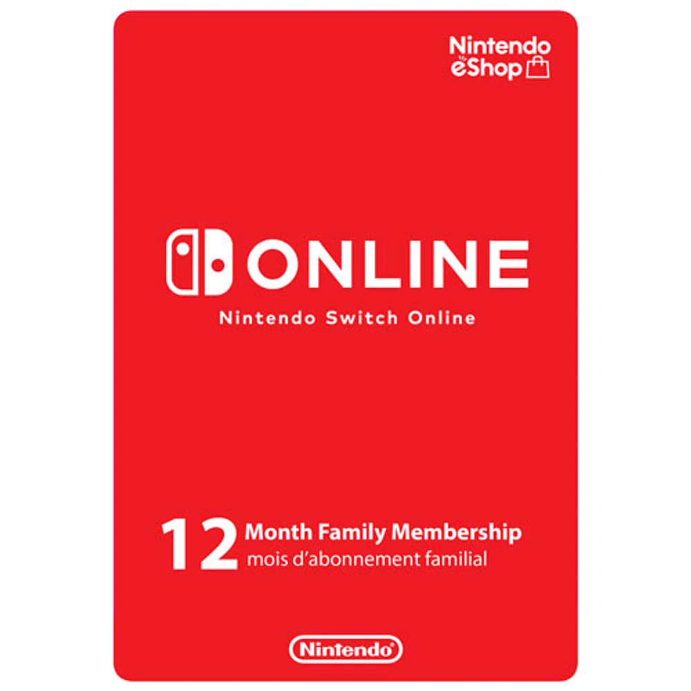 Abonnement familial de 12 mois à Nintendo Switch Online - Téléchargement numérique