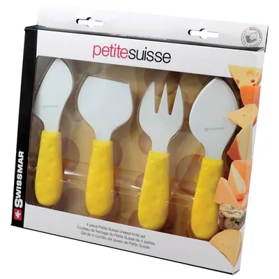 Swissmar Petite Suisse 4-Piece Cheese Knife Set (SK2024YL)
