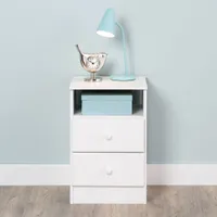 Astrid Transitional 2-Drawer Nightstand